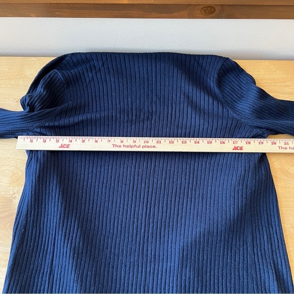 J McLaughlin Addilyn Women's Navy Open-Front Cardigan S navy blue ribbed light - Picture 7 of 12